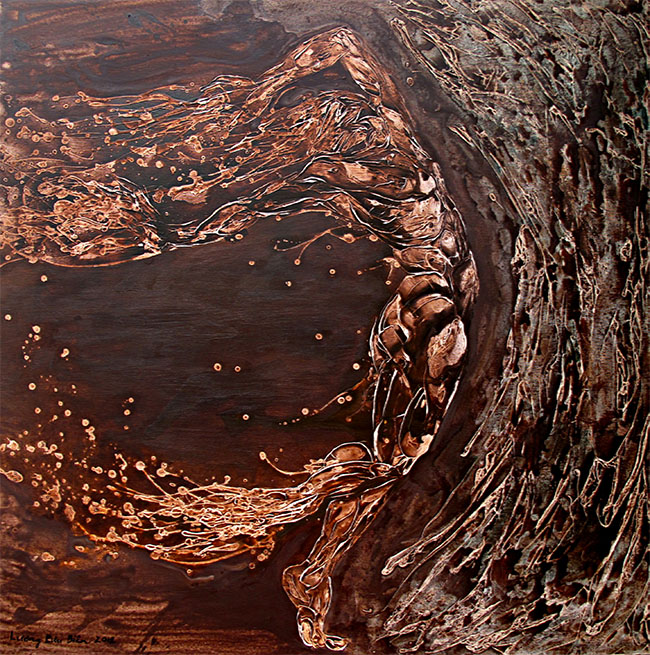 LLB - Cơn Gió Lớn - Strong Wind - 2012 - Acrylic on canvas -120 x 120 cm copy