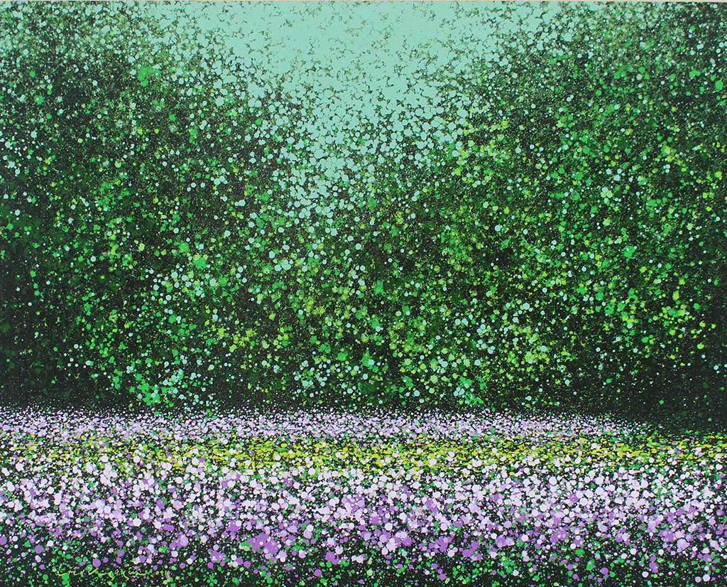 Lieu-Nguyen_Purple-Flowery-Field_2014_150-x-120_Acrylic-on-canvas
