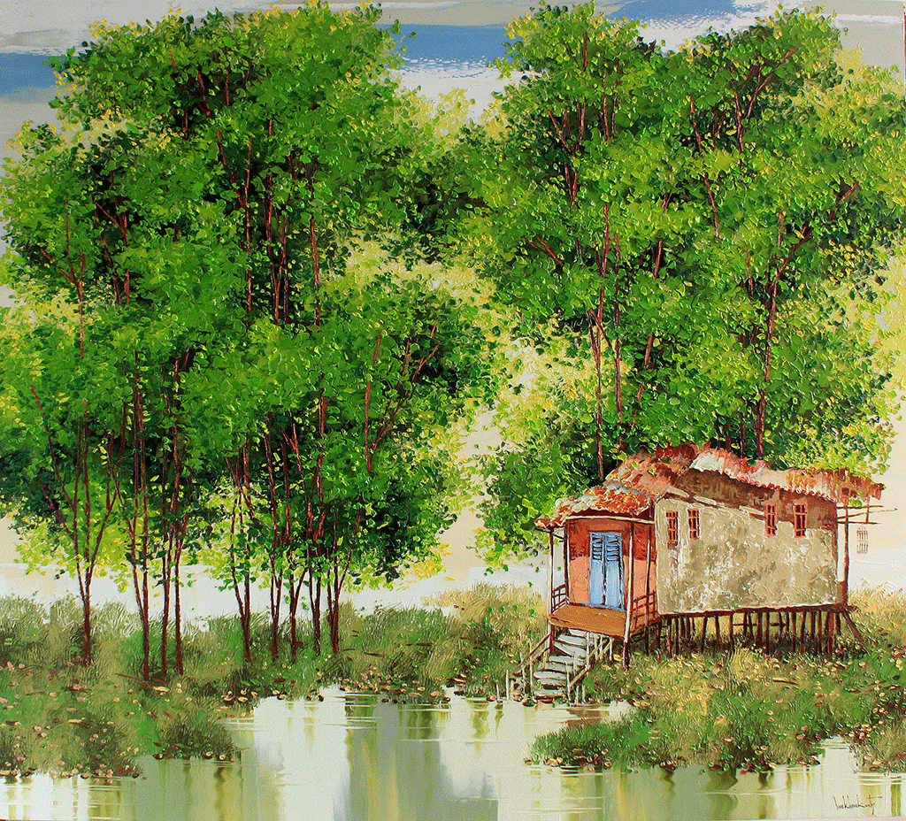 Lim-Khim-Ka-Ty,-Untitled,-Oil-on-canvas,-140-x-150cm