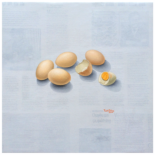 Chuyện Của Những Quả Trứng-Nguyễn Tuấn Dũng-acrylic-40x40-2017