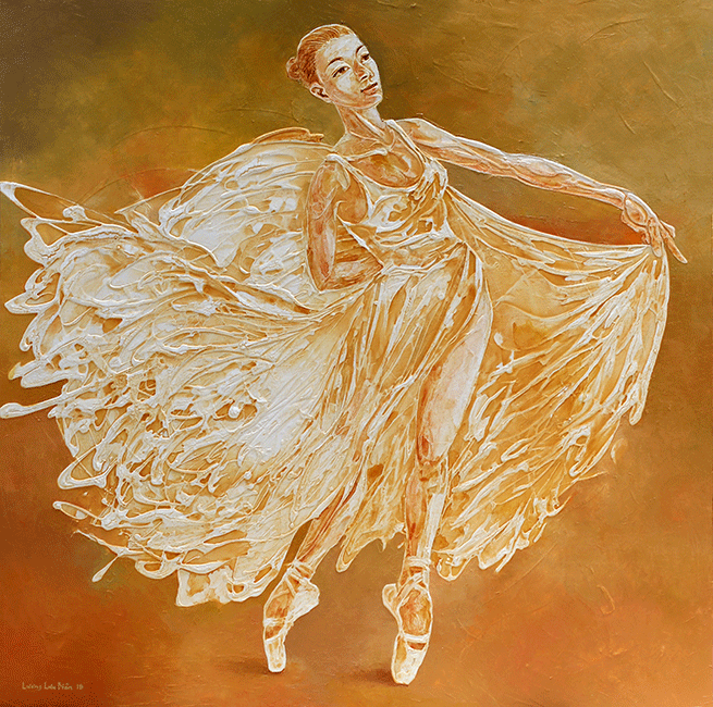 LLB_Ballerina-1_2018_Mixed-media-on-canvas_120-x-120-cm