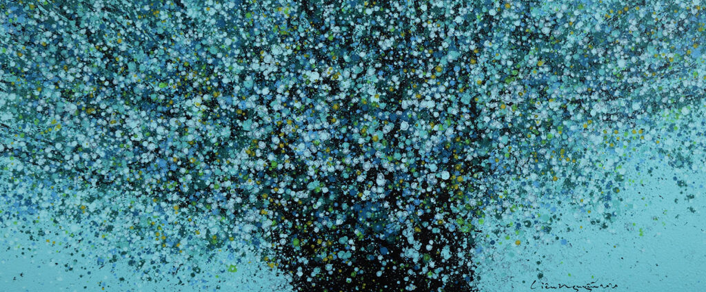 Lieu Nguyen_Cherry Blossoms_2020_Acrylic on canvas_90 x 215 cm