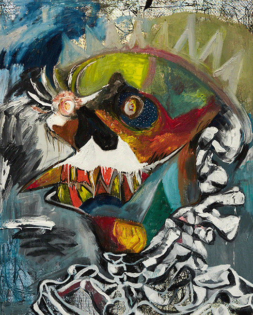 PTT_Vua-Bong-Đem_King-of-The-Shadow_2021_Oil-on-canvas_250-x-200-cm