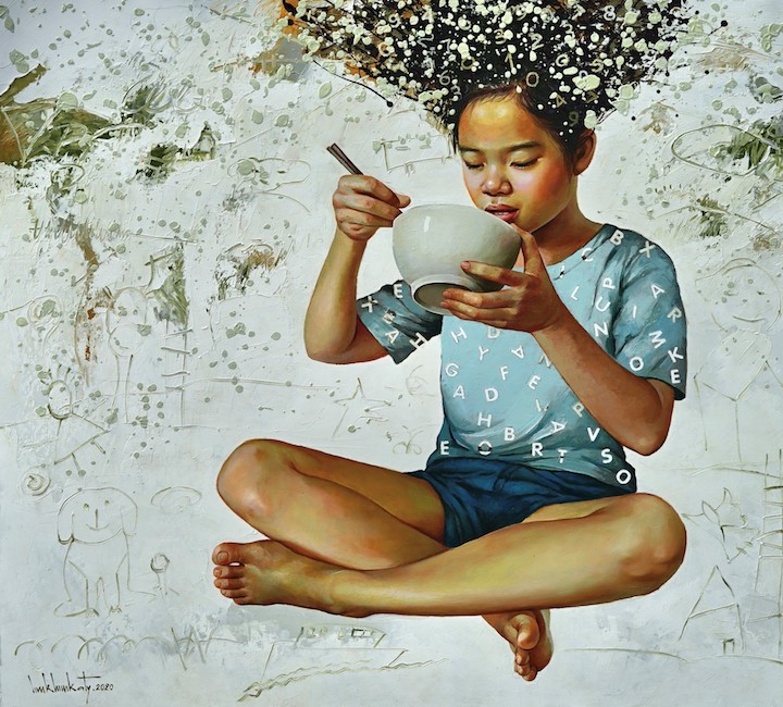 LKKT_Chim Vao Suy Tu_Lost In Thought_2020_Oil on canvas_90 x 100 cm